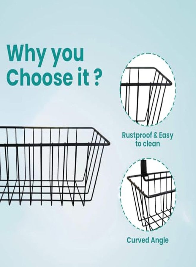 جو هوكد سلة تخزين معدنية معلقة من جو هوكد، منظم لأبواب الخزائن، ألوان متنوعة، متينة، متعددة الاستخدامات، أنيقة، شديدة التحمل، موفرة للمساحة، مصنوعة من معدن قوي، فعالة، صغيرة الحجم، عملية، عصرية - Image 5